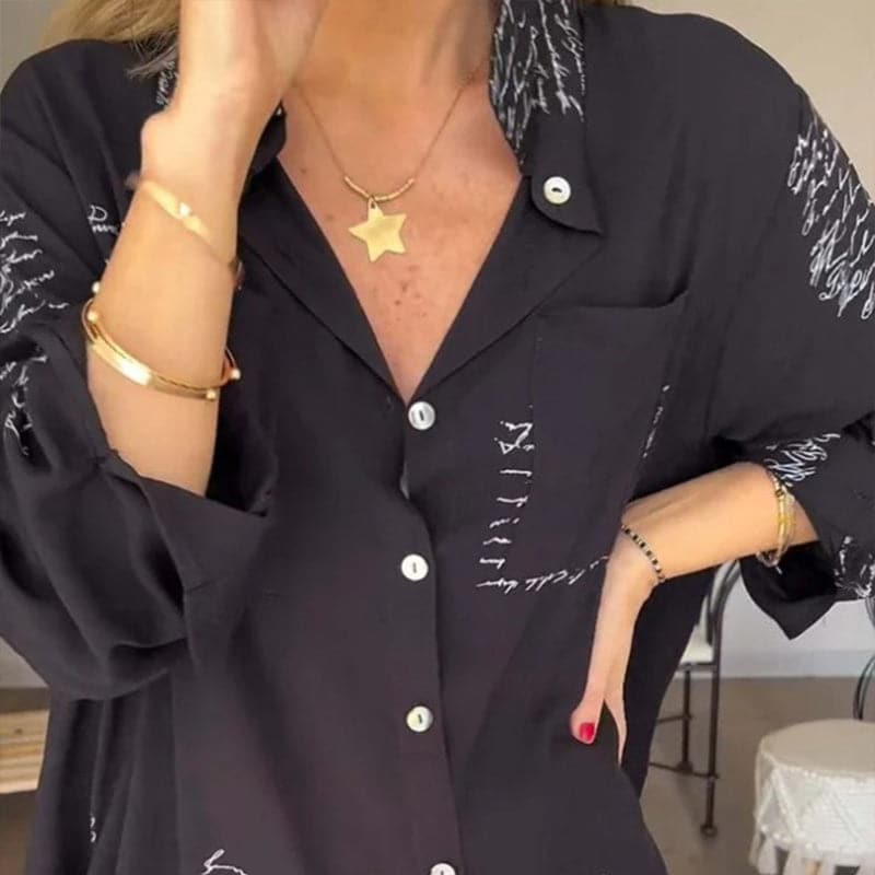 Maryam | Elegante lange Bluse mit Knöpfen