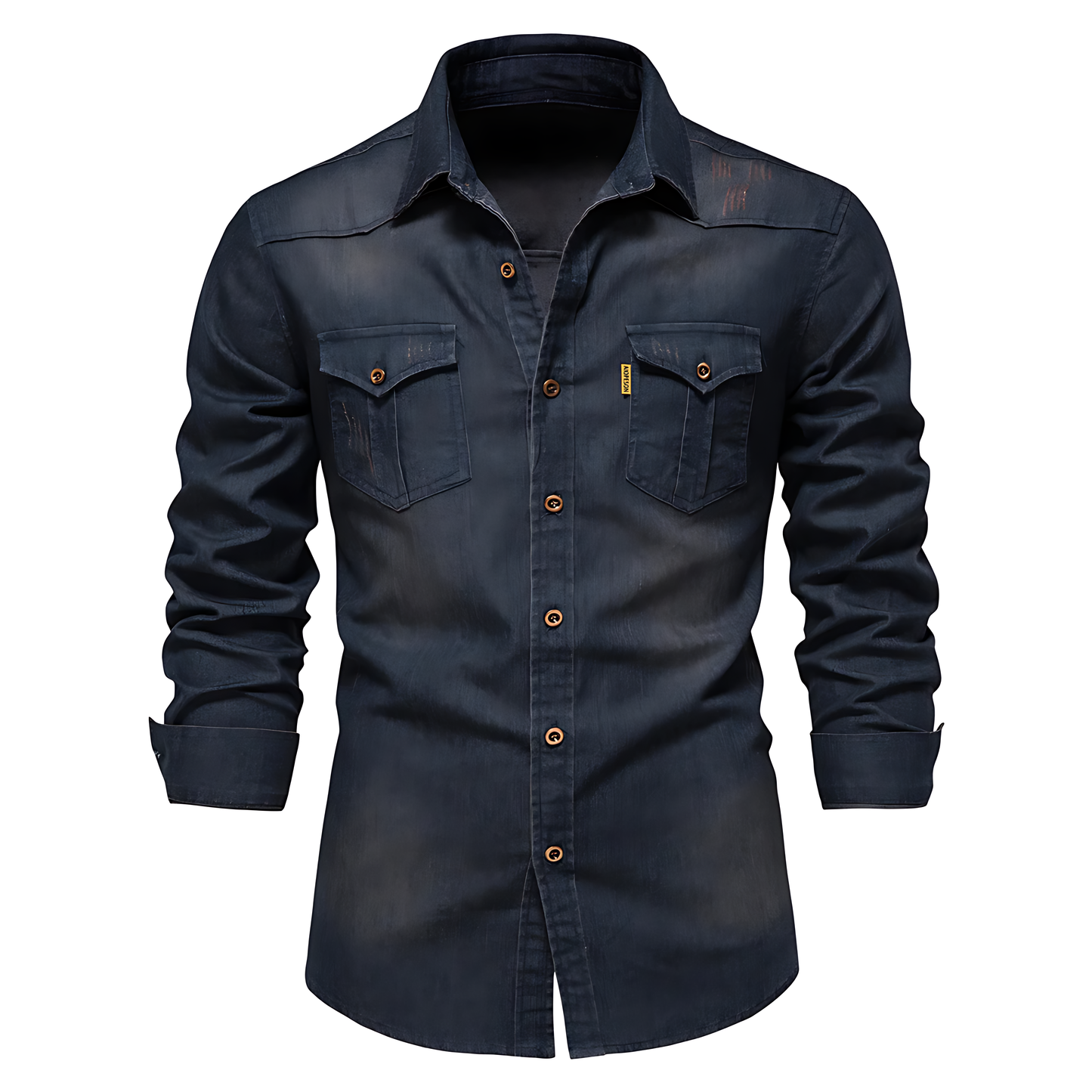 Delphine™ | Herrenhemd aus Baumwoll-Denim