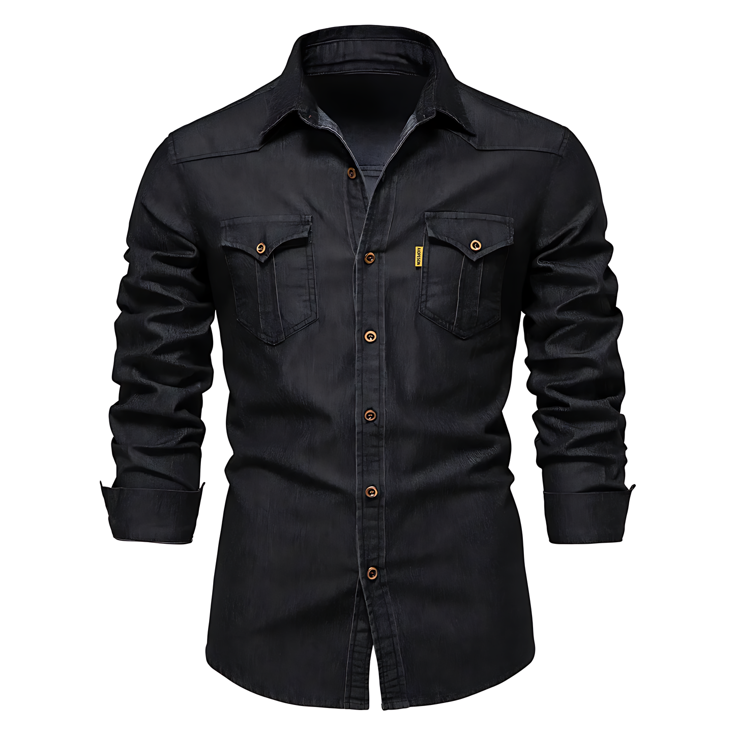 Delphine™ | Herrenhemd aus Baumwoll-Denim