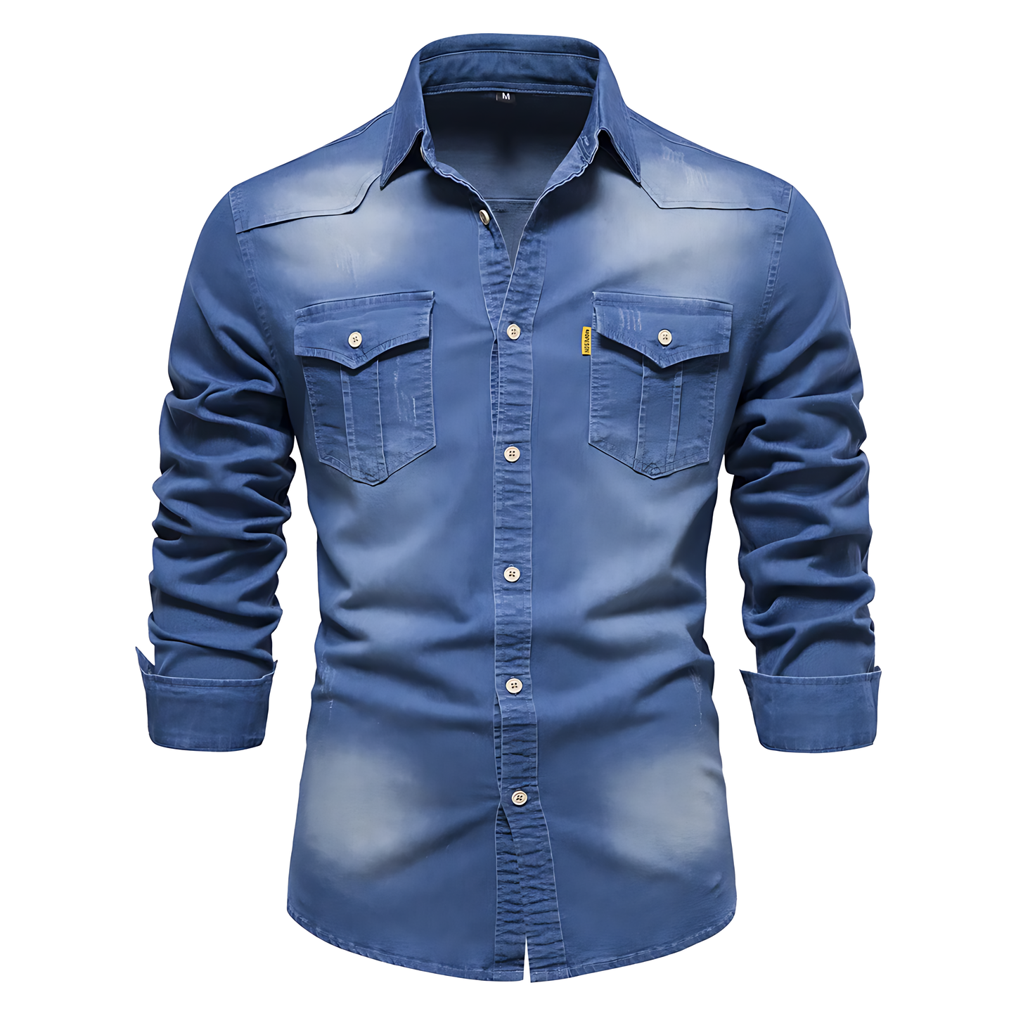 Delphine™ | Herrenhemd aus Baumwoll-Denim