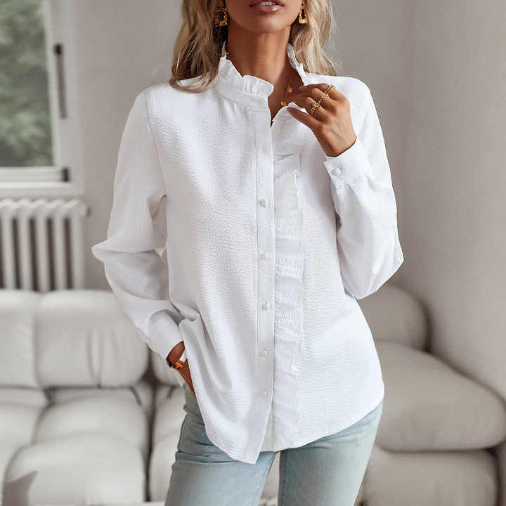 Lisa - Elegante Bluse mit Manschettenkragen