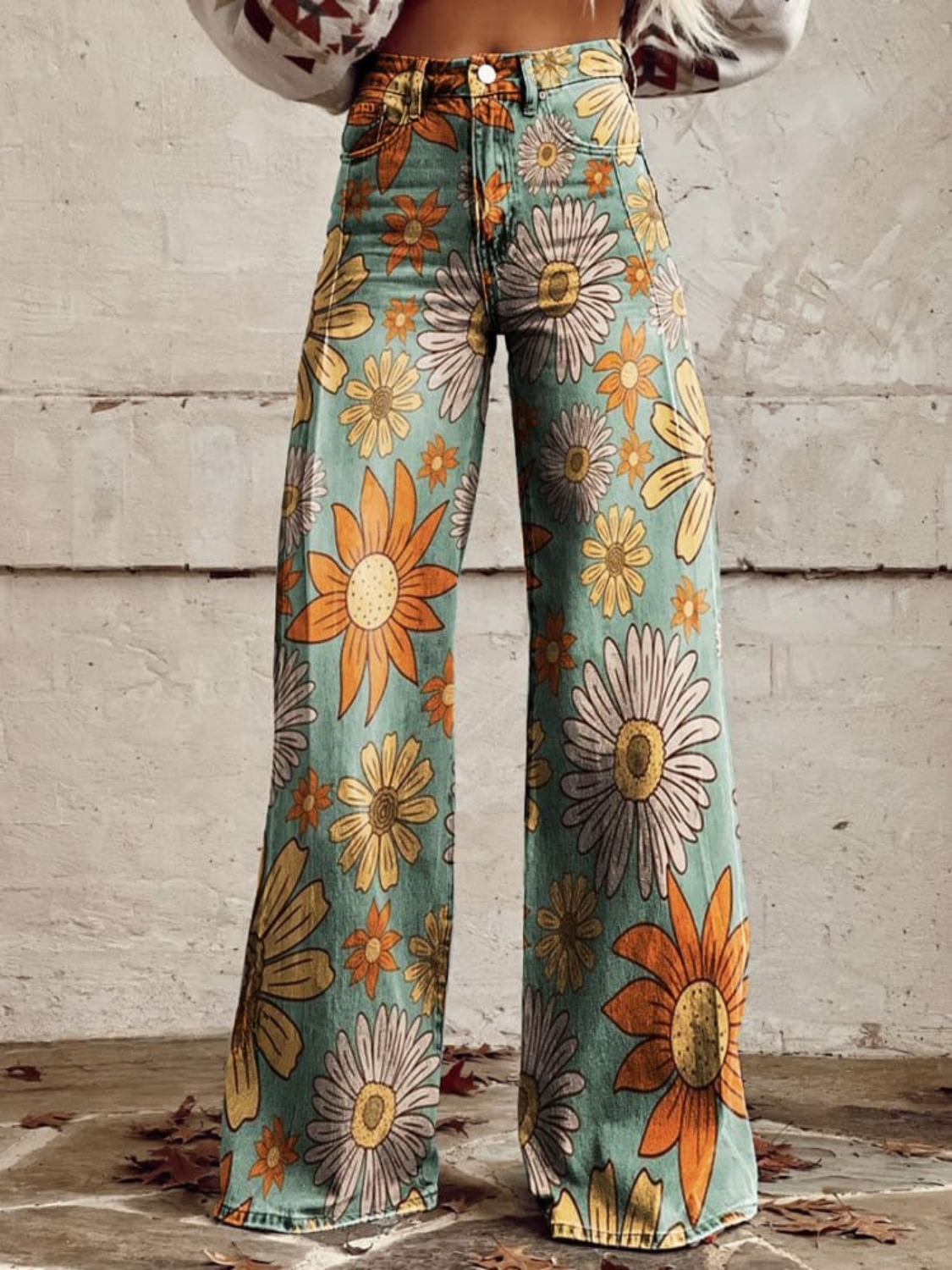 Pastel™ | Weite Hose mit Vintage-Blumenmuster