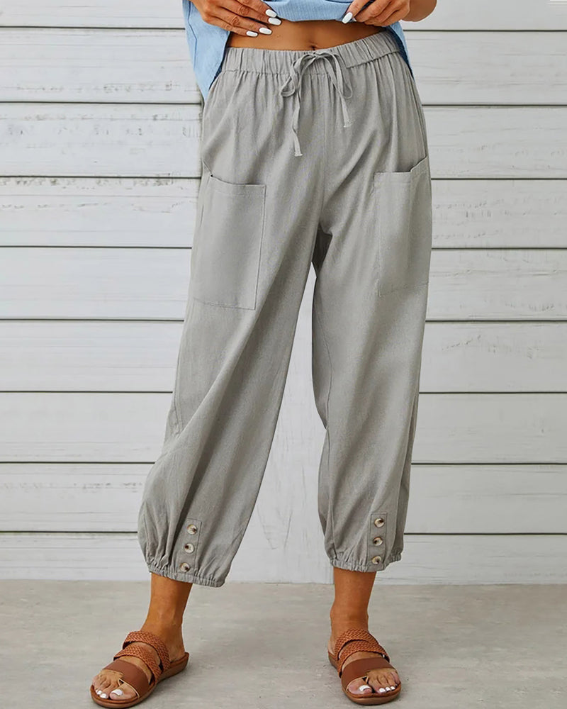 Erinna - Capri Yoga-Hose mit Kordelzug