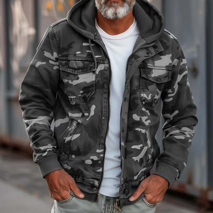Glacium™ | Camouflage Cargo-Jacke mit Kapuze und Mehrzwecktaschen