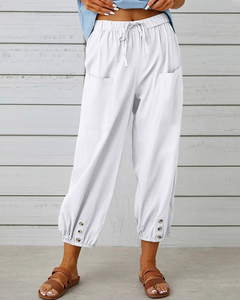 Erinna - Capri Yoga-Hose mit Kordelzug