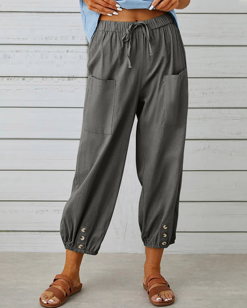 Erinna - Capri Yoga-Hose mit Kordelzug