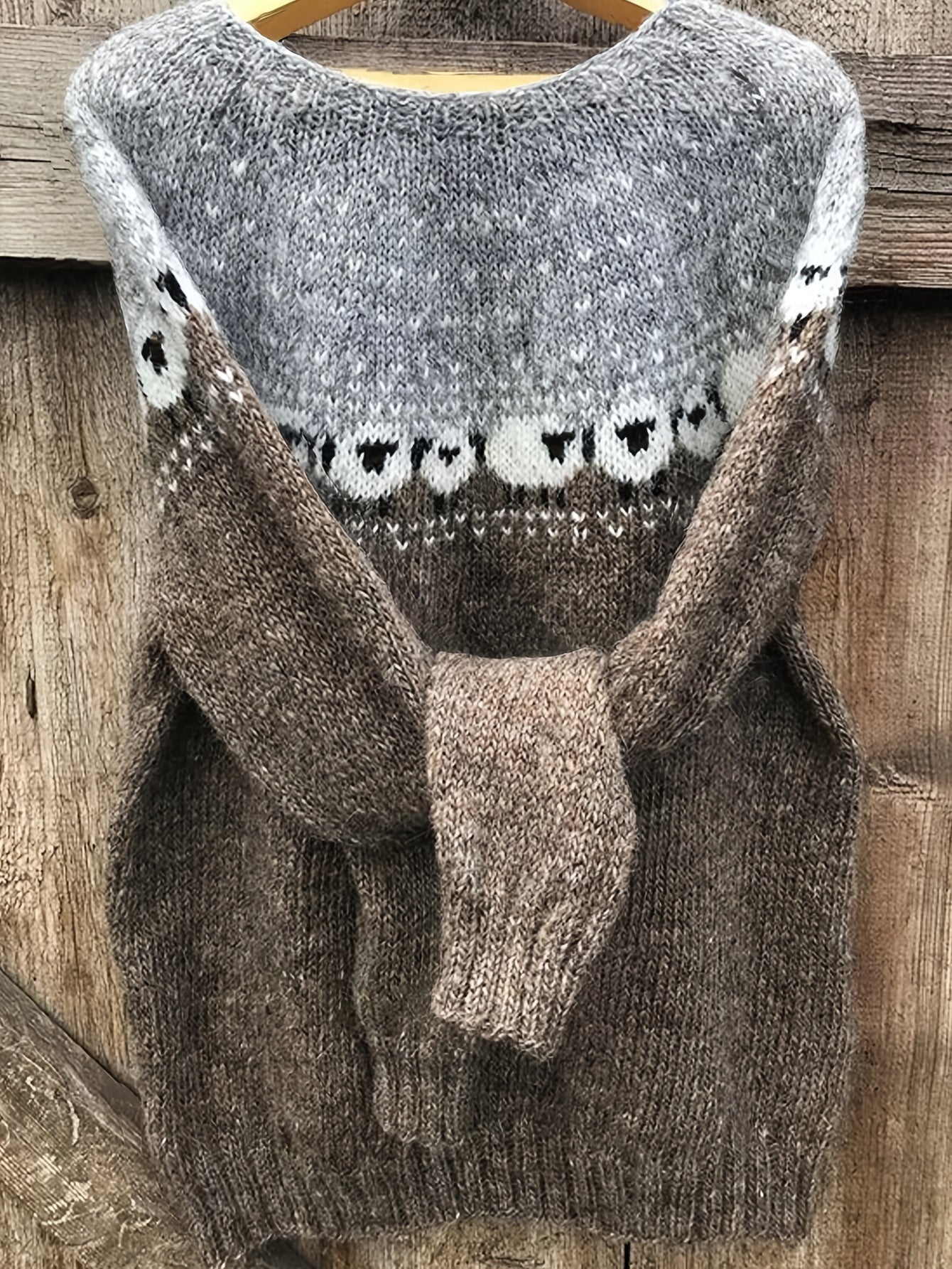 Nordic™ | Eleganter Winterpullover mit Jacquardmuster Schafe