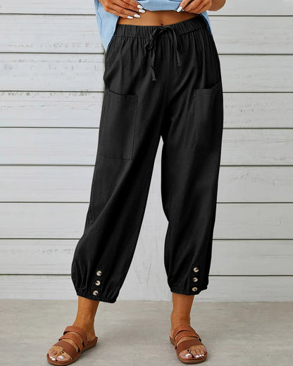 Erinna - Capri Yoga-Hose mit Kordelzug
