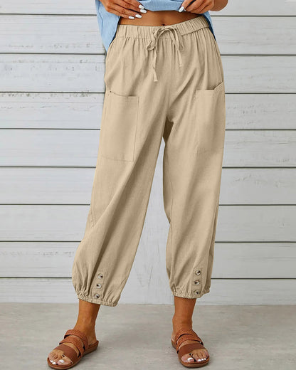 Erinna - Capri Yoga-Hose mit Kordelzug