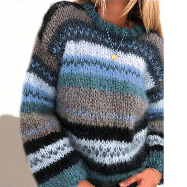 Lumora™ | Farbenfroher Jacquard-Pullover