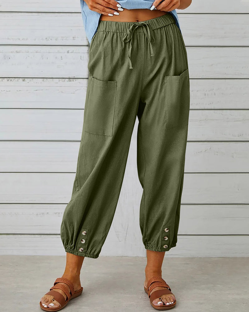 Erinna - Capri Yoga-Hose mit Kordelzug