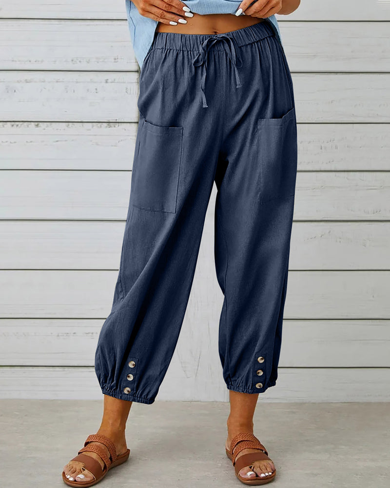 Erinna - Capri Yoga-Hose mit Kordelzug