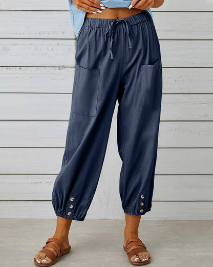 Erinna - Capri Yoga-Hose mit Kordelzug