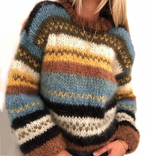 Lumora™ | Farbenfroher Jacquard-Pullover