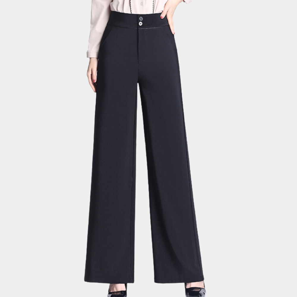 Weronika - Elegante Hose mit hoher Taille und weiten Beinen für Frauen