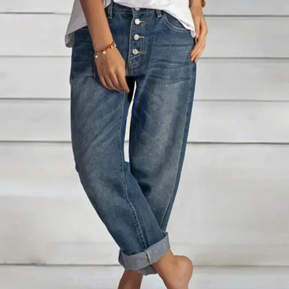 MIHAI - Stylische Jeans mit hoher Taille für Frauen
