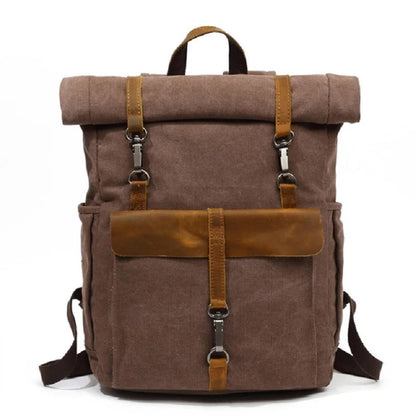 Benjamin | Großer Canvas-Laptop-Reiserucksack