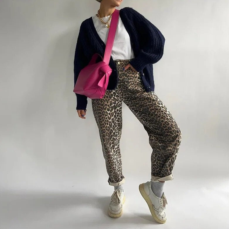 Sione - Hose mit Leopardenmuster für Frauen
