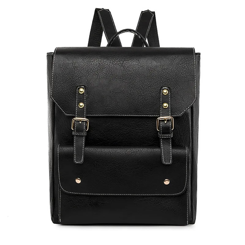 Amelia | Zeitloser Rucksack mit Schnalle und Klappe für Reisen und Laptop