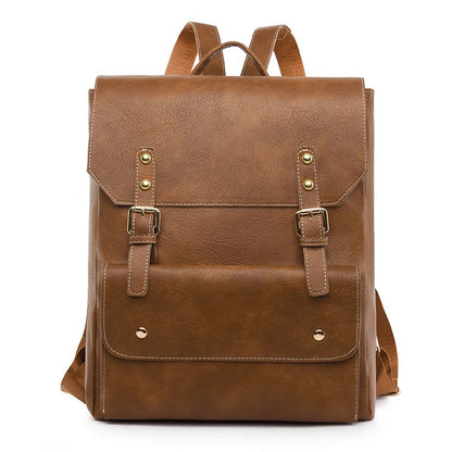 Amelia | Zeitloser Rucksack mit Schnalle und Klappe für Reisen und Laptop