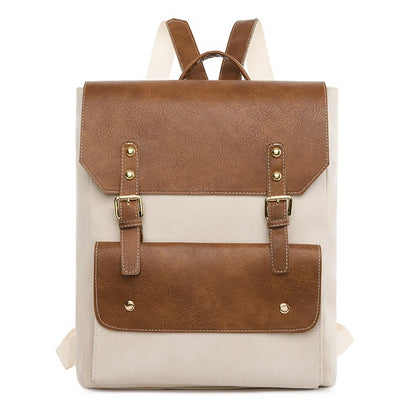 Amelia | Zeitloser Rucksack mit Schnalle und Klappe für Reisen und Laptop