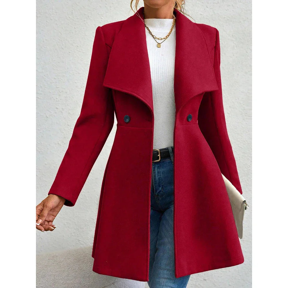 Onyxa™ | Eleganter Wintermantel mit langen Ärmeln