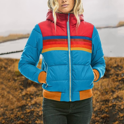Malau™ - Mehrfarbige Retro-Daunenjacke