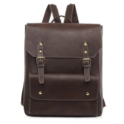 Amelia | Zeitloser Rucksack mit Schnalle und Klappe für Reisen und Laptop