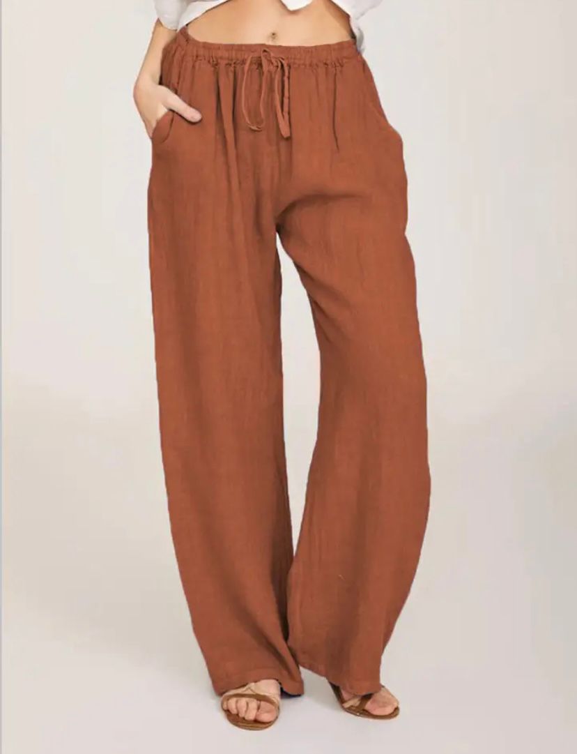Mila | Luftige Leinenhose | Lässig & Bequem | Hohe Taille