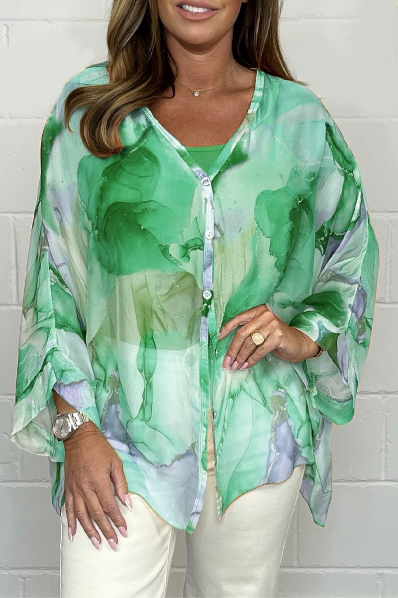 Amber | Stylische leichte Bluse mit Druck für Frauen