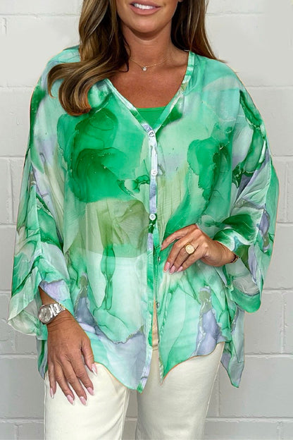 Amber | Stylische leichte Bluse mit Druck für Frauen