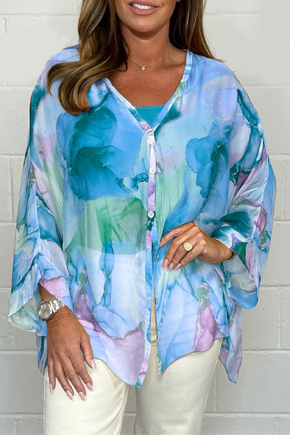 Amber | Stylische leichte Bluse mit Druck für Frauen