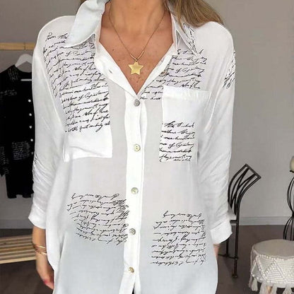 Maryam | Elegante lange Bluse mit Knöpfen