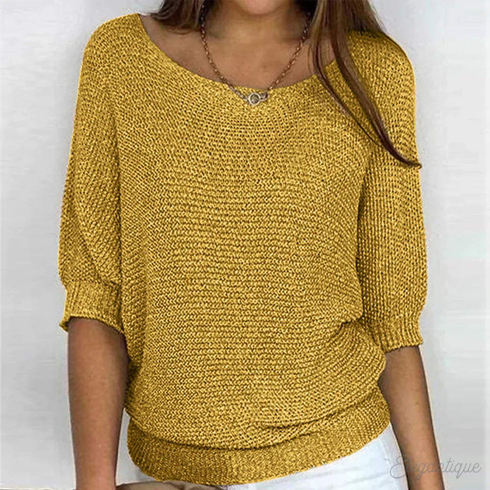Zoey | Knitted Casual Women's Sweater - Bequemer und modischer Pullover