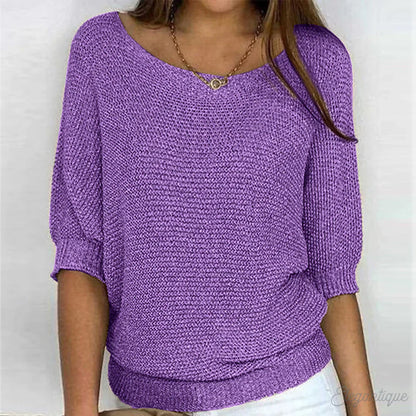Zoey | Knitted Casual Women's Sweater - Bequemer und modischer Pullover
